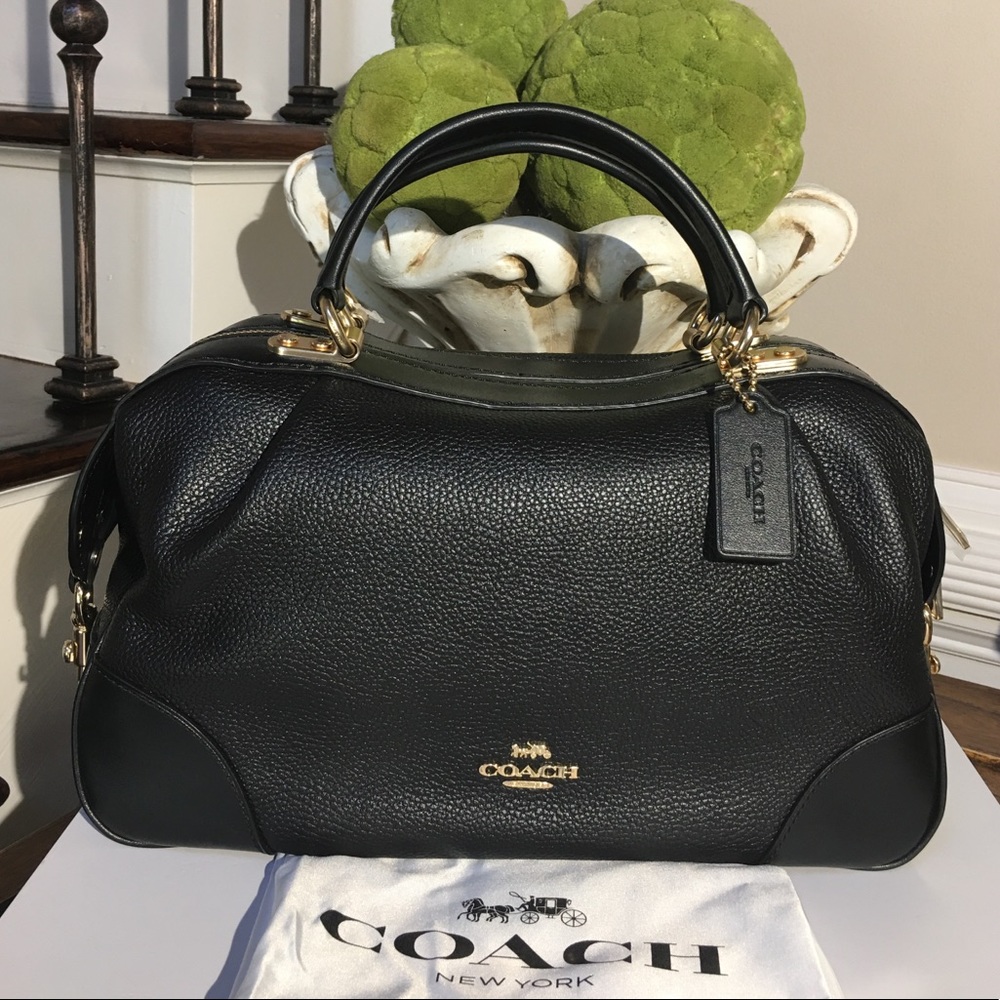 Coach Lane Satchel in Black Leather - Picture 2 of 10